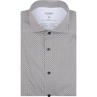 OLYMP Herren Hemd beige gemustert