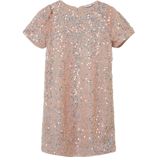 NAME IT Kortærmet Paillet Kjole Funica Parfait Pink
