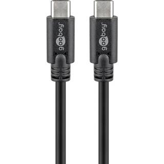 USB-C 3.1 til USB-C lade- og datakabel, sort, 0,5m