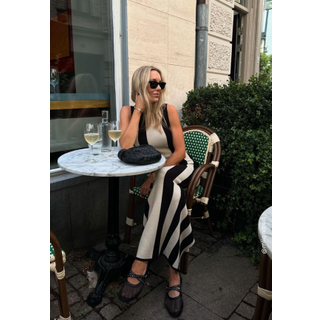 Striped Sleeveless Knitted Dress