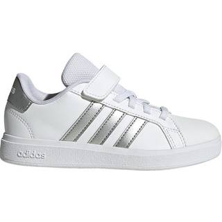Grand Court 2.0 Kids sko - Cloud White / Matte Silver / Cloud White - 31