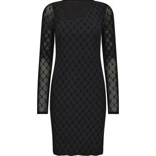 Hype the Detail Kjole - Mesh V-neck - Black