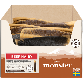 Monster Råhud Oksekød Behåret - XL