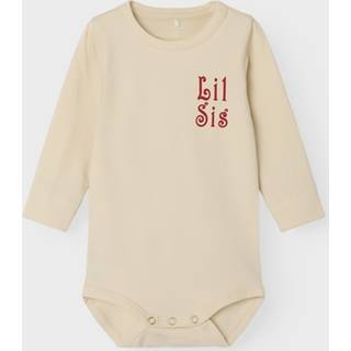 Name It Body Hvid Swan Med Lillesøster Print - Str. 6m 68cm