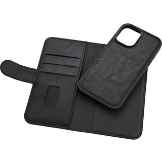 iPhone 16 Pro GEAR Læder Flip Cover 2-i-1 m. Pung 3 Kort - MagSafe Kompatibel - Sort