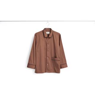 HAY - Outline Pyjama - Langærmet Shirt - M/L - Milk Chocolate