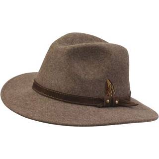 Laksen - Country Fedora Felt Hat - Brown