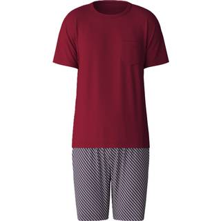 CALIDA Herren Pyjama blau Jersey-Baumwolle Gemustert