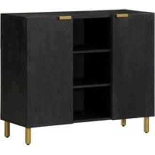 Skænk 90X33X75 Cm Konstrueret Træ Sort