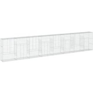 gabionkurv med cover 800x50x150 cm galvaniseret jern