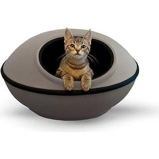 K&H PET -produkter Uopvarmet Kitty Mod Dream Pod Cat Bed For store katte eller sm? hunde indend?rs d?kket privatlivshul Sammenfoldelig let rent v