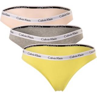 Calvin Klein 3-pak Carousel Bikinis - Pink/Yellow - X-Small