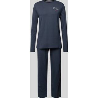 Tommy Hilfiger Long Sleeve Jersey PJ Set - Navy-2 - Large