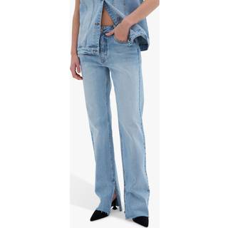 My Essential Wardrobe Daisymw 144 High Straight Slit Bukser 10704776 Light Blue Retro Wash (25/34)