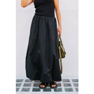 Ober Long Balloon Nederdel, Black, 34