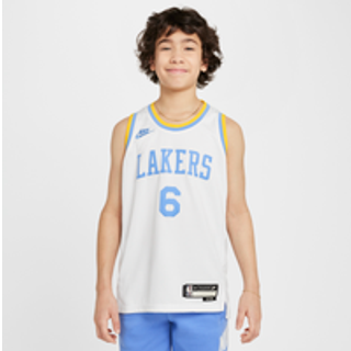 Lebron James Los Angeles Lakers-Nike Dri-FIT NBA Swingman-trøje til større børn - hvid
