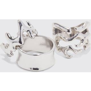 Mens Silver 3 Pack Rings