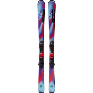 Salomon Junior Qst S (And C5) Pastel Neon Blue 3/Poppy Red/Black, Pastel Neon Blue 3 / Poppy Red / Black, 110