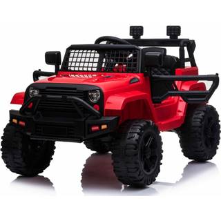 EL Børne Red SUV 12V m/2.4G + Gummihjul + Lædersæde