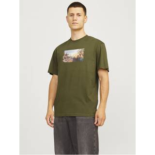 Printet O-hals T-shirt