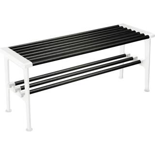 Essem Design Nostalgi Bænk 100 Cm Black Stained Oak / Hvid - Bænke Eg - 067601