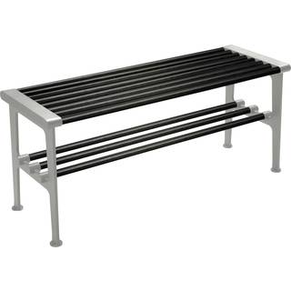 Essem Design Nostalgi Bænk 100 Cm Black Stained Oak / Aluminium - Bænke Eg - 013601
