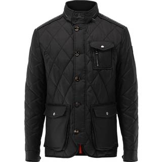 handstich Herren Steppjacke schwarz unifarben
