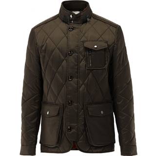 handstich Herren Steppjacke braun unifarben