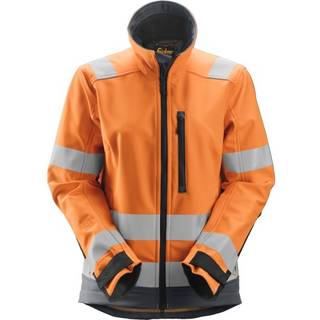 Snickers 1237 high-vis damesoftshelljakke, klasse 2/3 orange/koksgrå 4XL lang