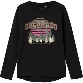 NAME IT Langærmet Bluse Vix Black Colorado