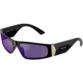 Jimmy Choo Kvinde JC6001U 50592S Solbriller Injiceret Sort Viola Rund Spejlet