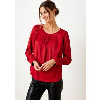 IN FRONT Esmeralda Bluse, Farve: Rubi Red, Størrelse: S, Dame