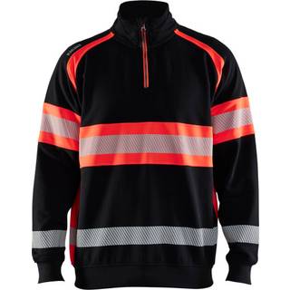 Blåkläder 3553 High vis Sweatshirt / High vis Sweatshirt - M - Sort/High Vis Rød