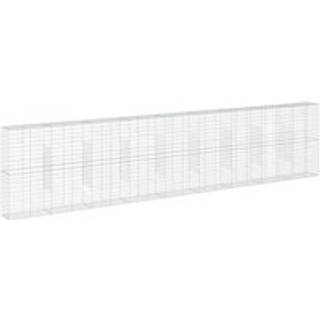 gabionkurv med cover 900x50x200 cm galvaniseret jern