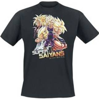 DRAGON BALL - T-Shirt DBZ Saiyans Unisex black (M)