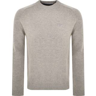 Barbour Lifestyle Grangetown Lambswool Crewneck Light Grey Marl