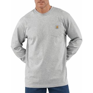 CARHARTT Trøje Workwear Pocket T-Shirt L/S Heather Grey - S