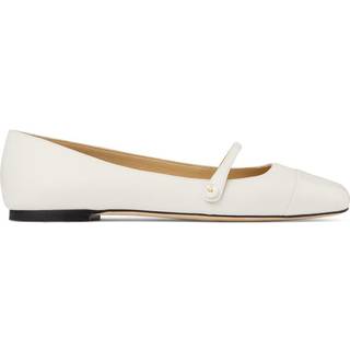 Jimmy Choo Elisa embellished leather ballet flats - white - EU 43