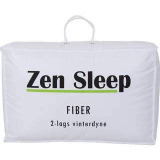 Dobbeltdyne 200x200cm - Allergivenlig 2 lags termodyne - Fugt absorberende vinterdyne med hulfibre
