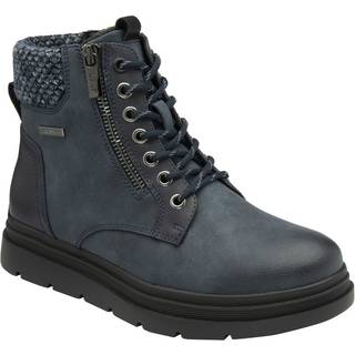 Lotus Lotus Blue Zip Up Flat Ankle Boots