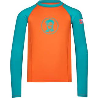 Trollkids Kid's Kvalvika Shirt Funktionsshirt Børn størrelse 92 farve orange/turkis