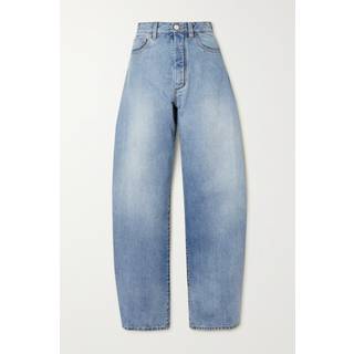 AlaÃ¯a High-rise barrel-leg jeans - blue - L