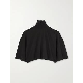 AlaÃ¯a Cotton jersey crop top - black - L