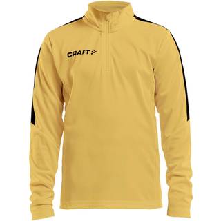 Craft - Progress Halfzip LS Tee JR - Sweden Yellow/Black 158/164