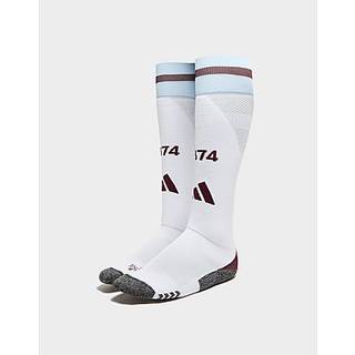 Aston Villa FC 24/25 udebanestrømper - White / Glow Blue - 37-39