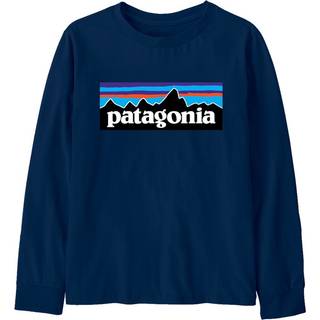 Patagonia Kid's L/S P-6 Logo T-Shirt Sweatere Børn størrelse XXL farve blå