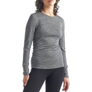 Icebreaker Women's 200 Oasis Long Sleeve Crewe Gritstone Heather, Gritstone HTHR, XL