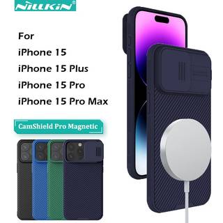 Nillkin CamShield Pro magnetisk etui (iPhone 15 Pro Max) - Mørke lilla