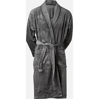 JBS Velour Morgenkåbe Grey - GRÅ, 3XL