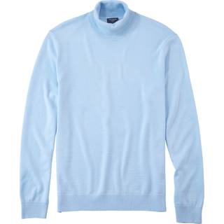 OLYMP Herren Rollkragenpullover blau unifarben